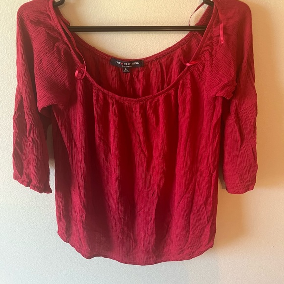 Off Shoulder Flare Sleeve Blouse - Picture 1 of 5